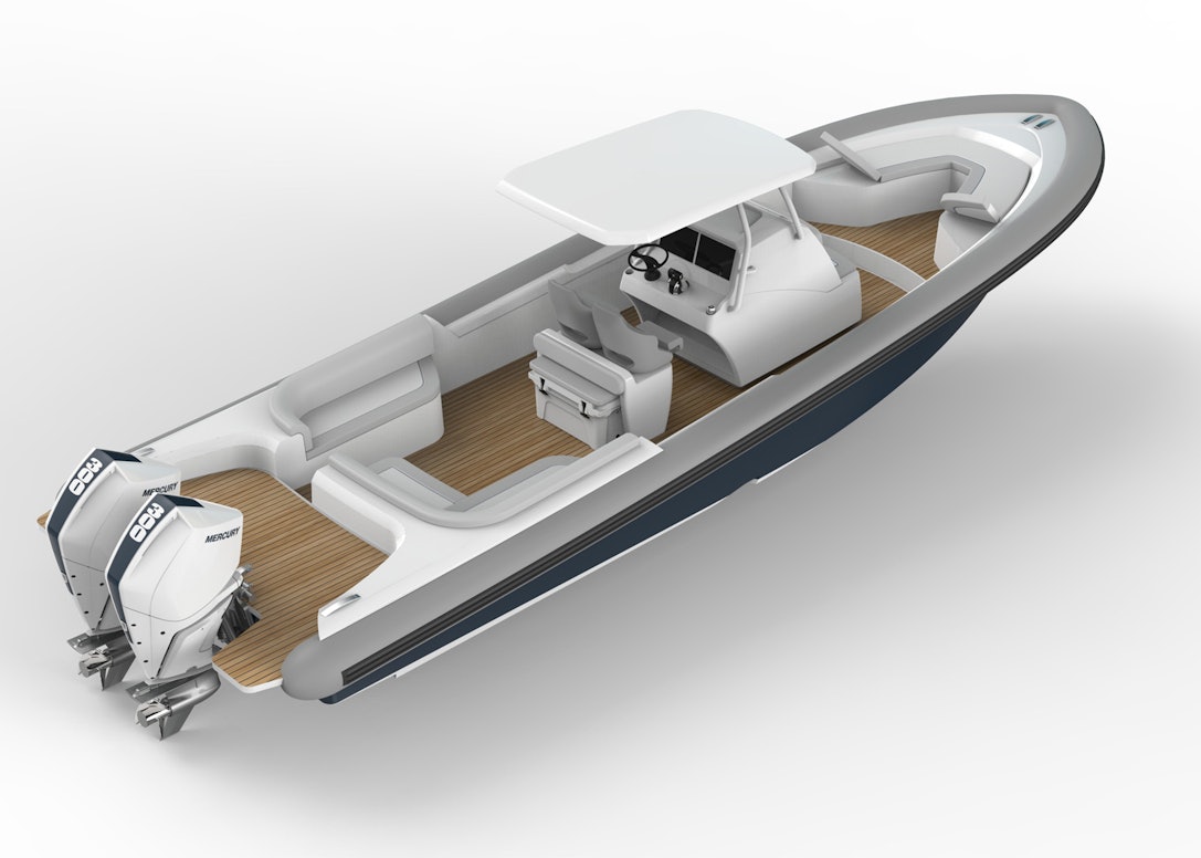 Ocean-1-Rogue-330-luxury-yacht-tender-Mercury-300-outboards-profile-1